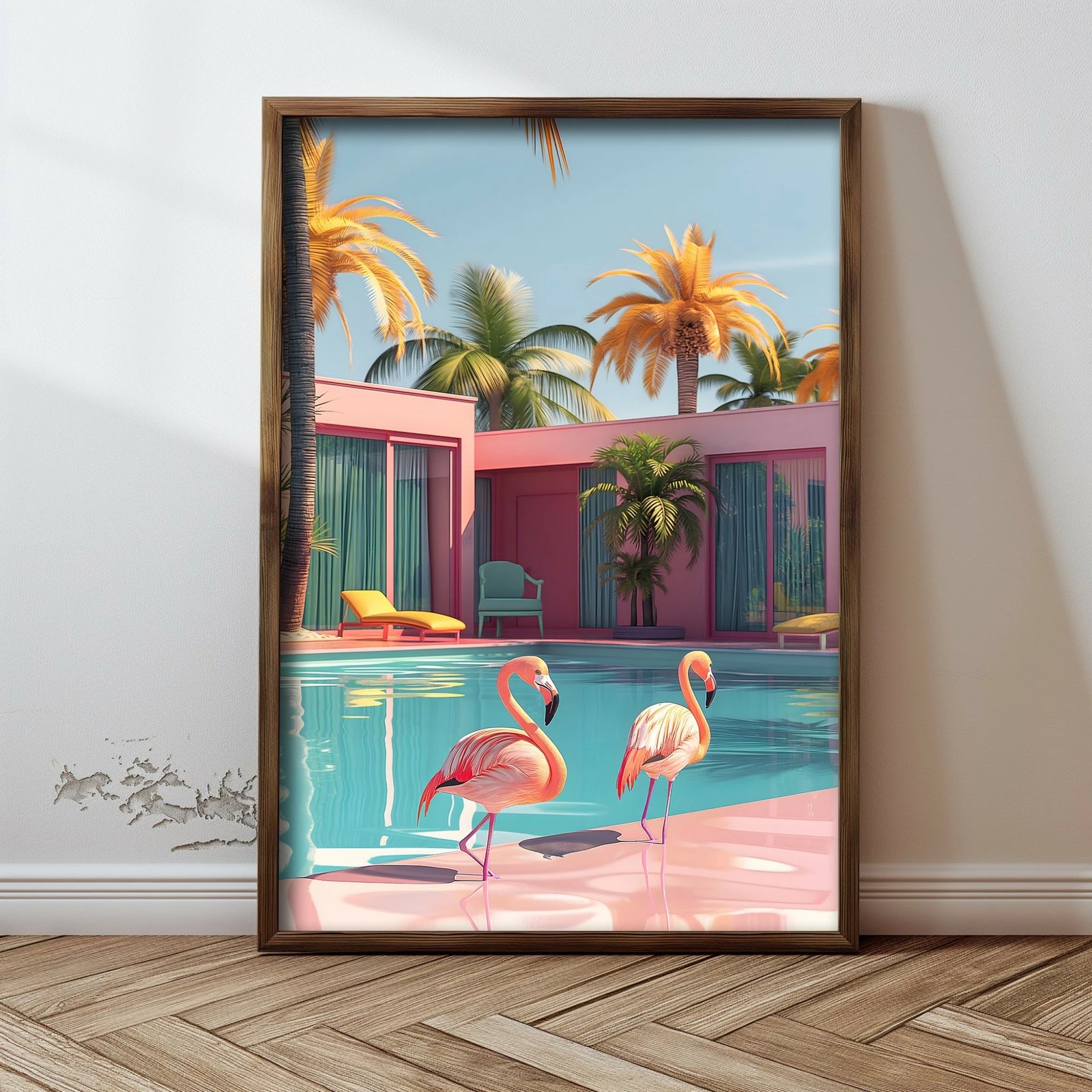 Pikturë dekorative me kornizë MDF, shumëngjyrëshe, Wallity GE093-L