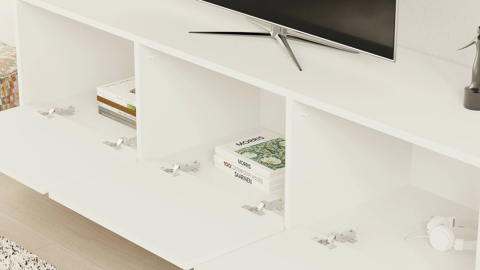 Komodë TV Hanah Home, Melody, e bardhë