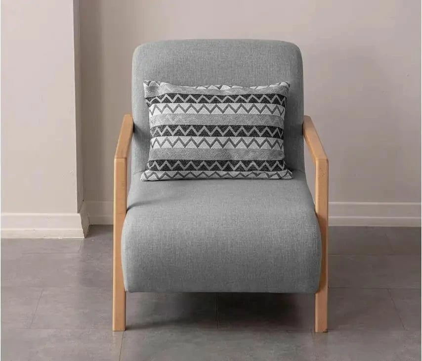 Karrige Wing Atelier del Sofa, ngjyrë latte-gri