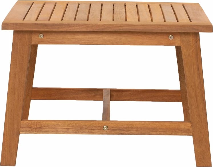 Tavolinë anësore Edgar, dru akacie natyral, 55x55x38