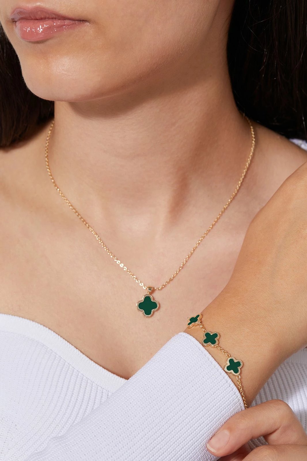 Set varëse dhe byzylyk metalik Elika, ngjyrë ari, CSET9835