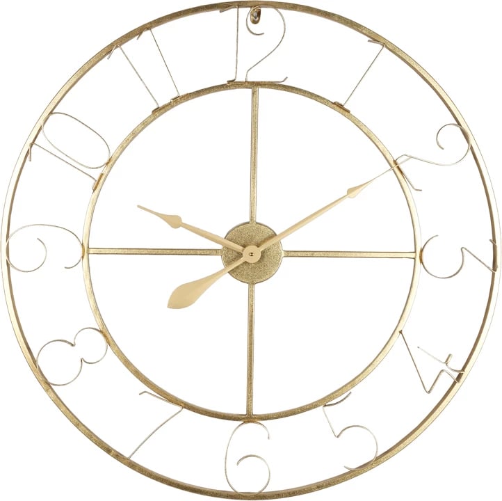 Orë muri Compa Inart metal ngjyrë ari 80x3x80cm