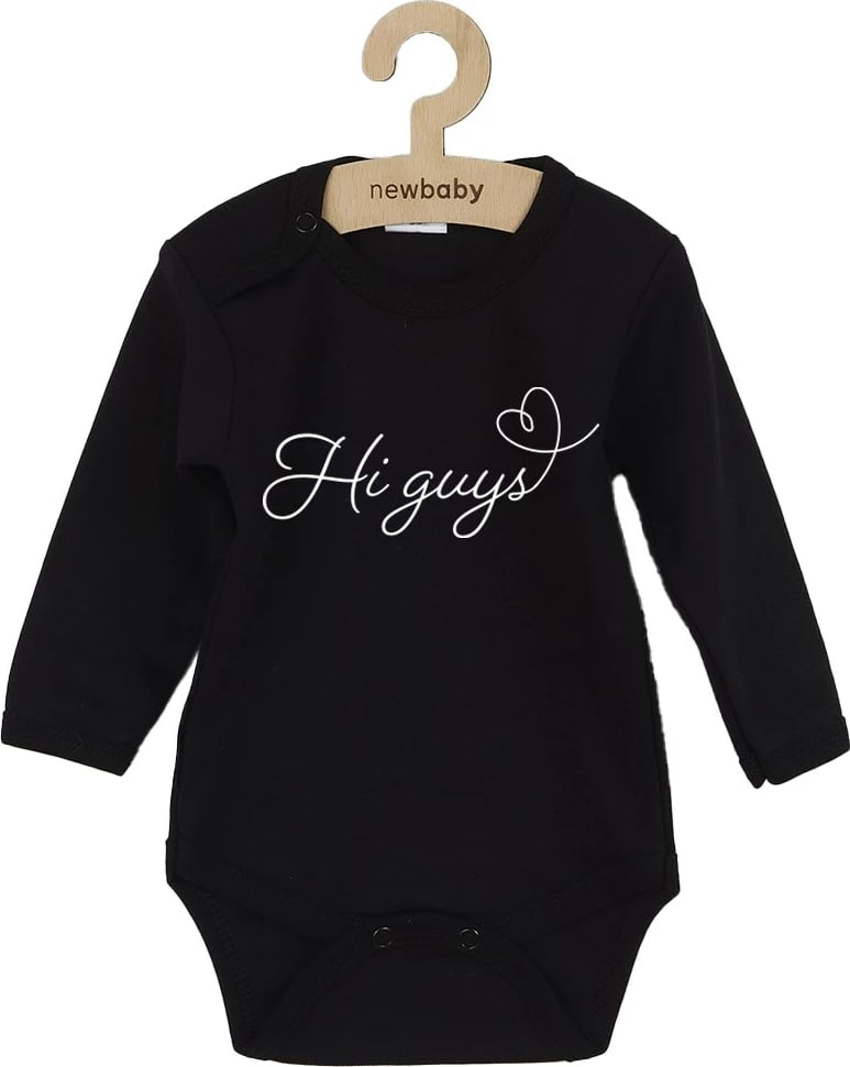 Body bebe, New Baby, Hi guys, 100% pambuk, mëngë të gjata, madhësi 86 (12-18m), e zezë