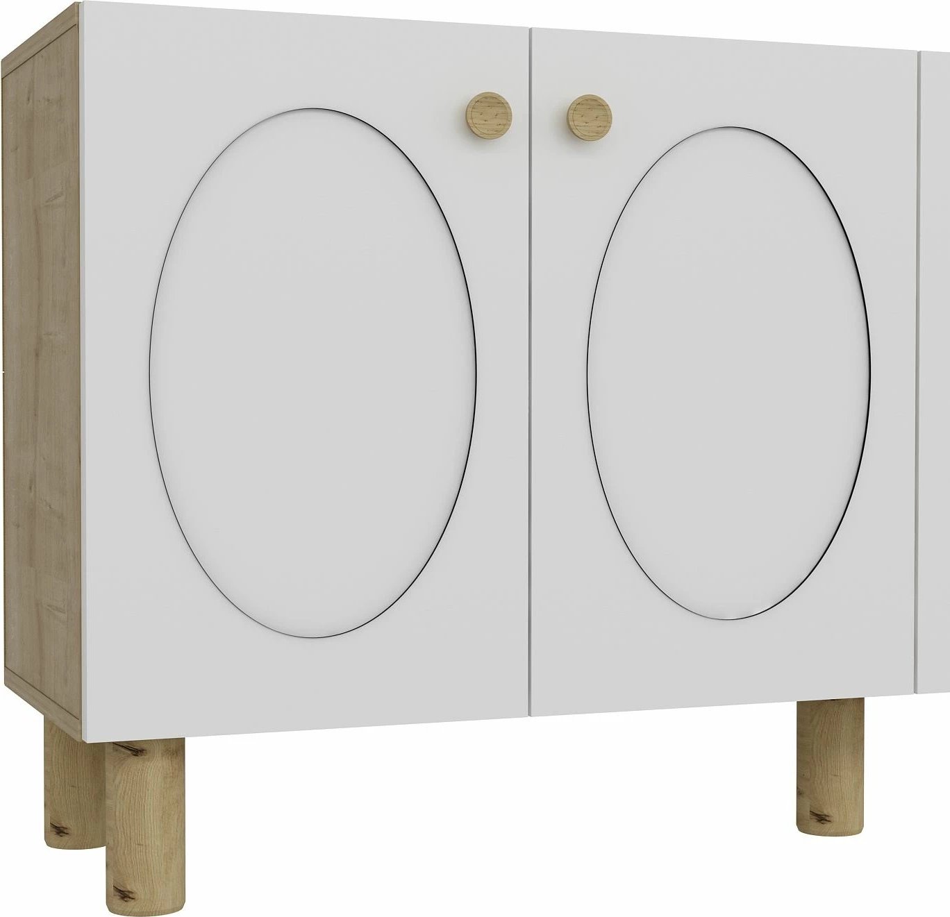 Konsol Skye Decor, Elisa KB150 Bohem, ngjyrë lis safir dhe e bardhë