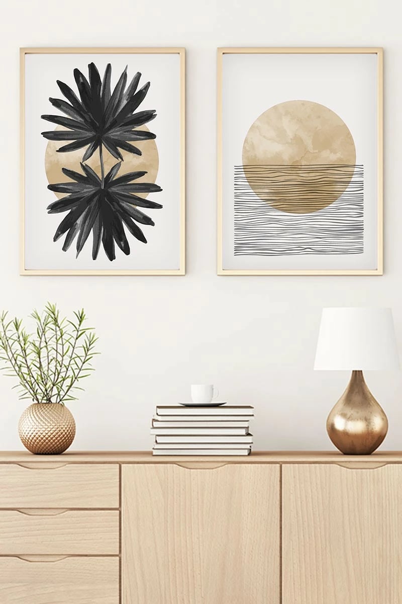 Pikturë dekorative me kornizë MDF (2 copë), Wallity, Huhu53, 30x40