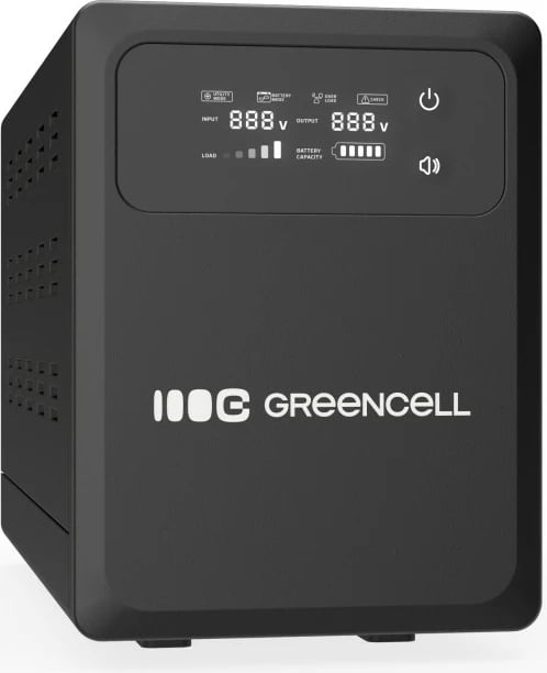 Kasë UPS Green Cell PowerCore UPSLPPC500, 500W/800VA, me ekran LCD, e zezë Kasë UPS Green Cell PowerCore UPSLPPC500, 500W/800VA, me ekran LCD, e zezë