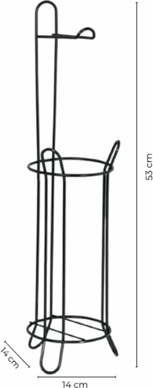Mbajtës letre tualeti Mijolnir, i zi, WB049-B