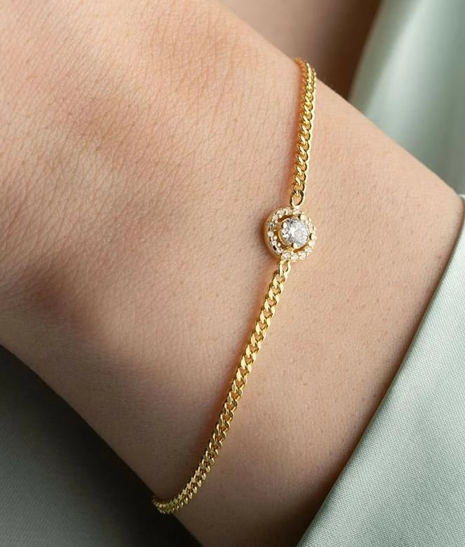 Byzylyk argjendi Jumeon, ngjyrë ari rozë dhe e bardhë, NRZ999298