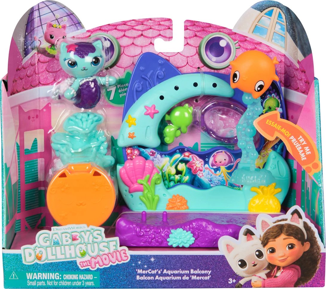 Gabby's Dollhouse Mercat's Aquarium Balcony Playset The Movie