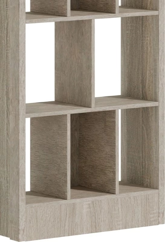 Raft librash Dividre, ngjyrë lisi sonoma, 80x30x181cm