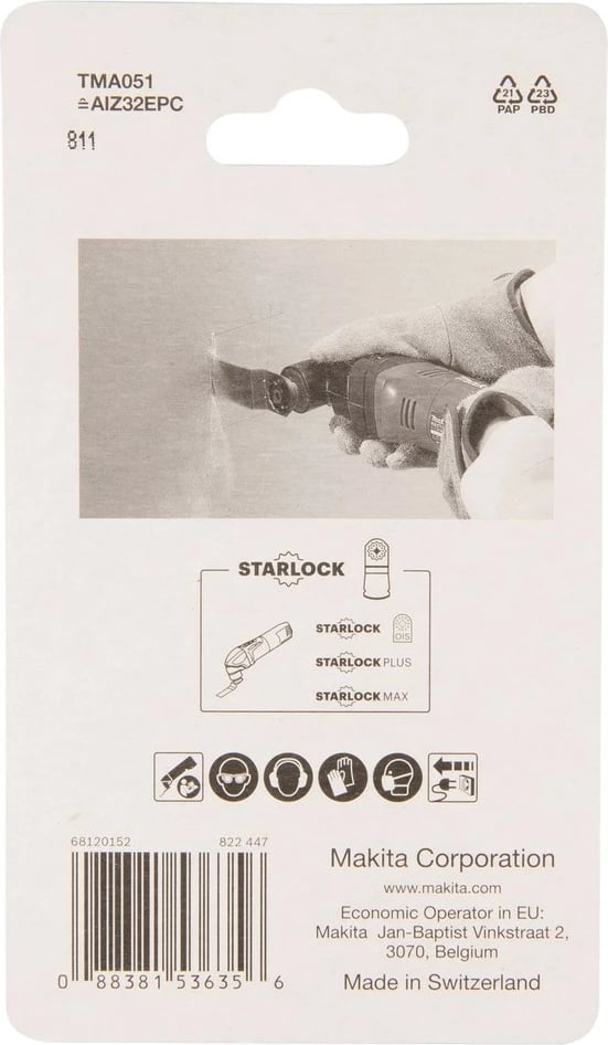 Teh multi-tool Makita B-64858, HCS, 5 cm, 18 TPI, zi