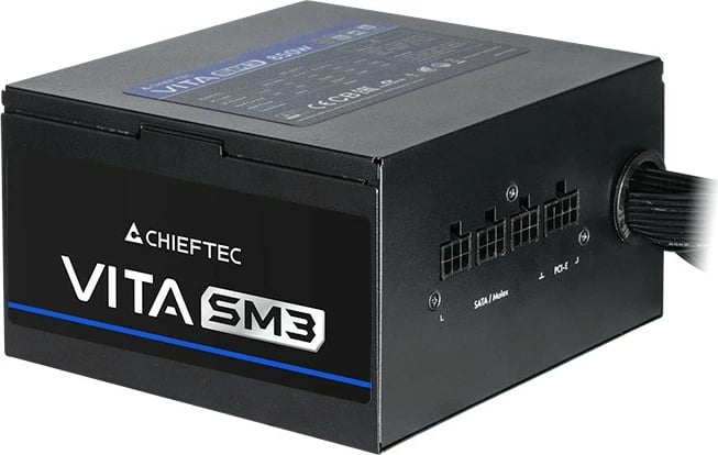 Furnizues energjie ATX, Chieftec, BPX-650-C VITA SM3, 650W, ATX 3.1, 80 PLUS Bronze, semi-modular, PCIe Gen5 16-pin, e zezë