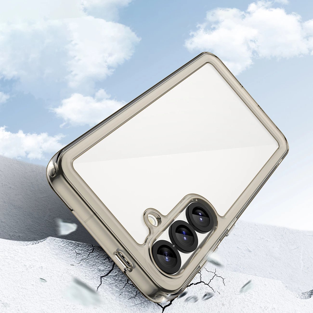 Mbështjellës Hurtel Outer Space Case për iPhone 16e, gjysmë-transparent, i zi