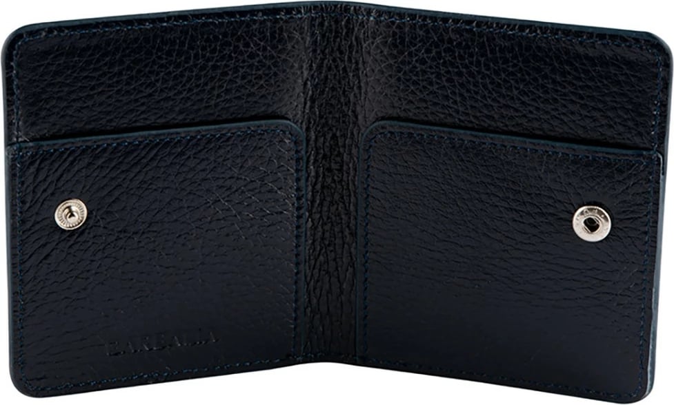 Portofol për burra, lëkurë origjinale, ngjyrë kaltër e errët, Zoozie Bags, Argenta