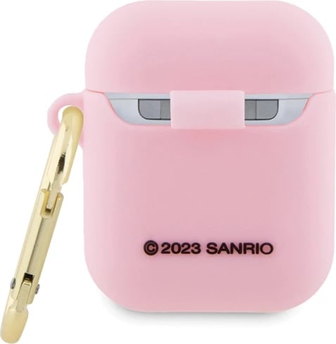 Mbështjellës Hello Kitty për AirPods 1/2, silikon, rozë