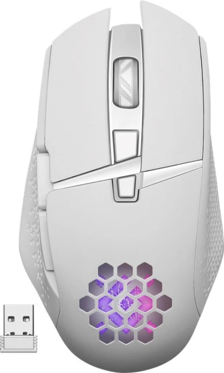 Maus bluetooth Defender GM-514 Glory, RGB, 3200dpi, i bardhë