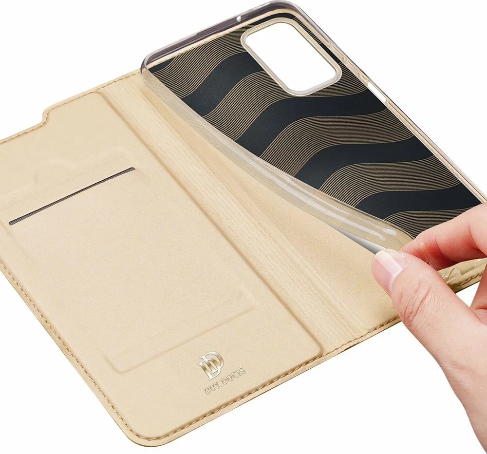 Mbështjellës Dux Ducis Skin Pro Bookcase për Samsung Galaxy A03s, ari