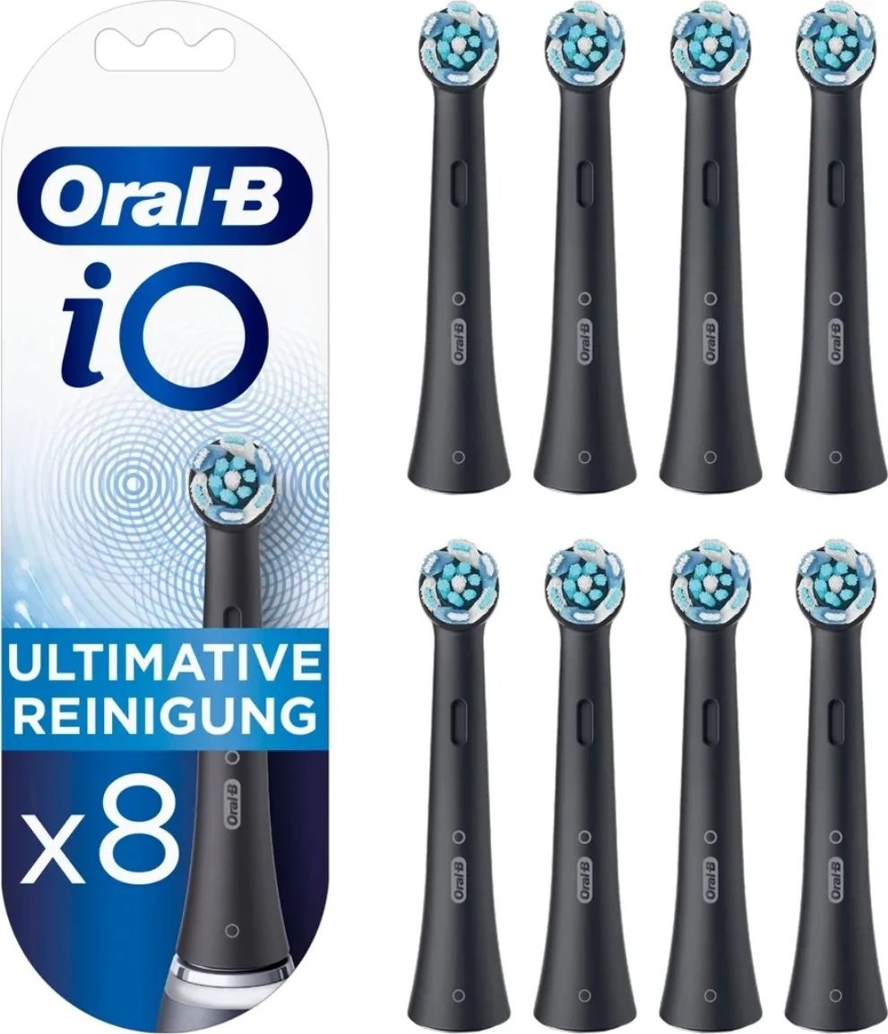 Kokë furçe sonike, Oral-B, IOUR8BK 4210201434832, për iO, e zezë, set 8 copë