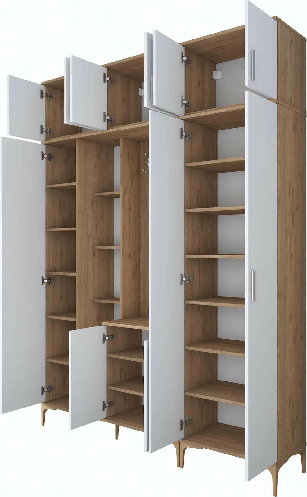 Stendë korridori Skye Decor, ngjyrë arrë dhe e bardhë, EA128 - 2795