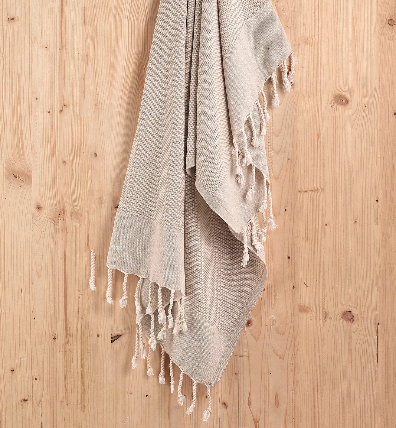 Peshqir plazhi Fouta, Mijolnir, retro, bezhë, 60x110cm