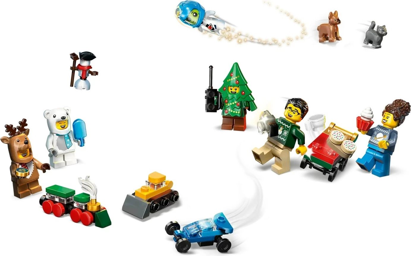 Kalendar advent LEGO CITY 60475, 186 pjesë, 7 minifigura