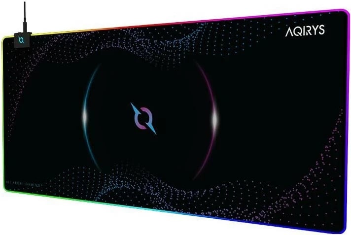 Mauspad Aqirys AQIRYS ECLIPSE RGB XL 900x400, e zezë