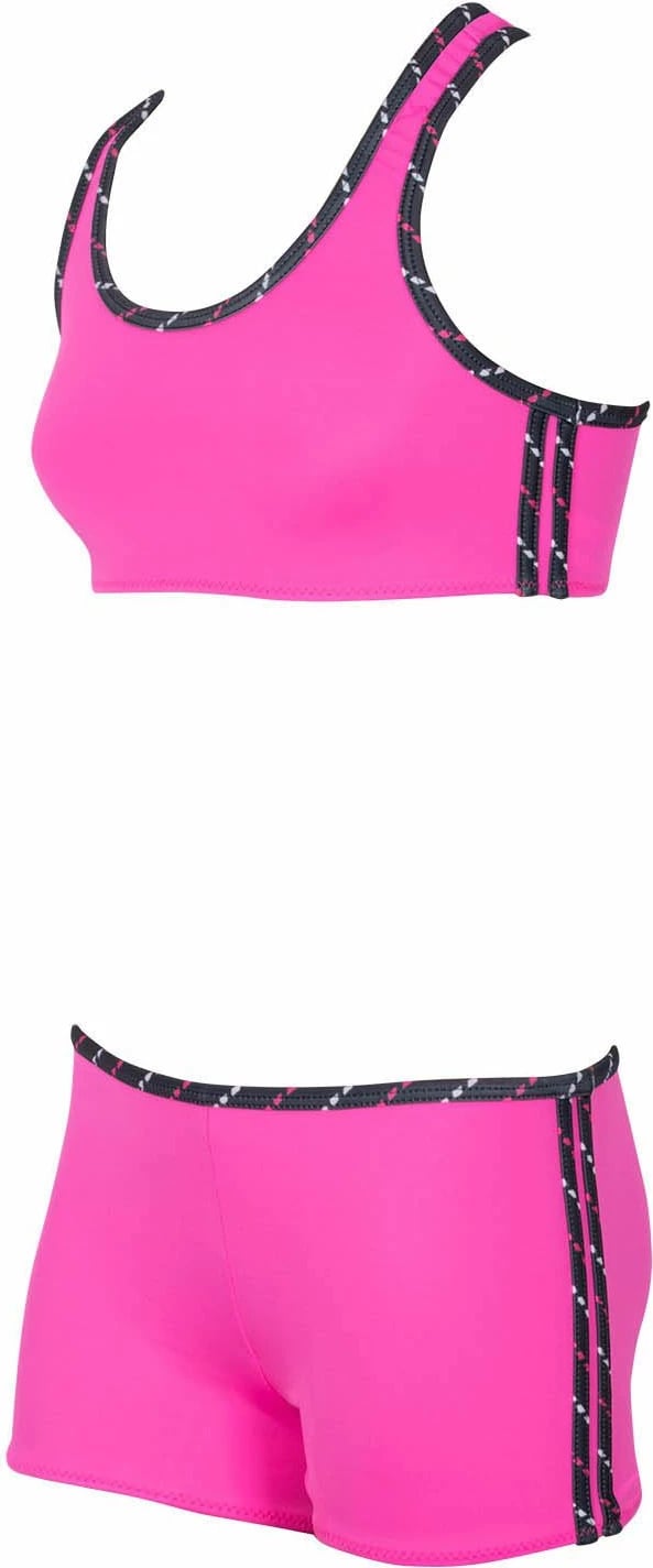 Set bikini (2 pjesë), sport, ngjyrë rozë neon, Jumeon