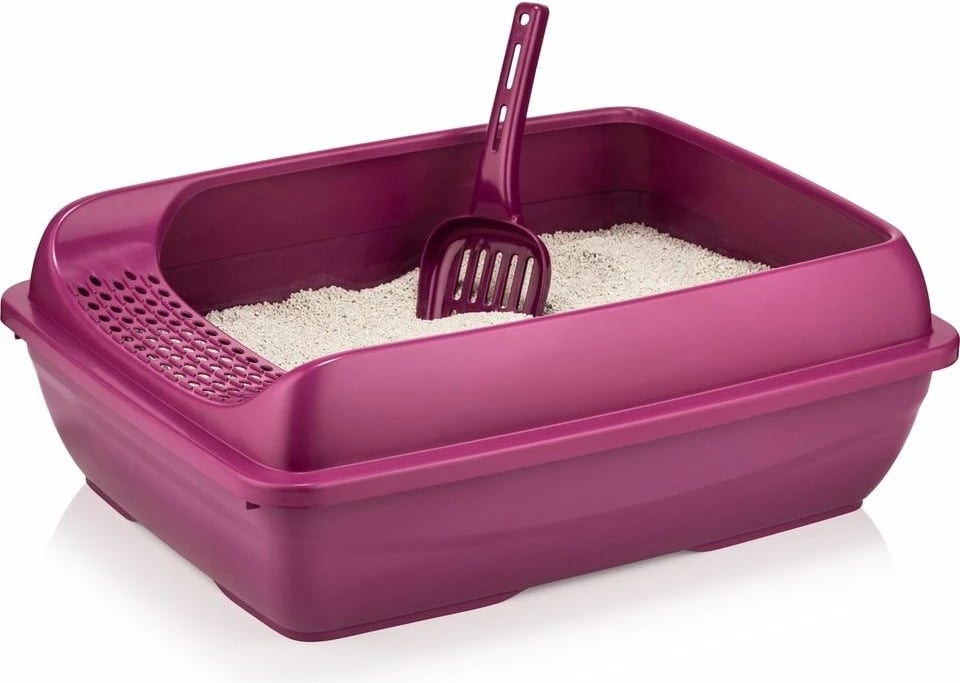 Kuti rëre për mace, ngjyrë fuchsia, Paws & Whiskers, 5098-5, 50x37x18 cm, me lopatë