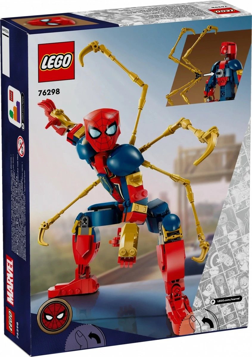 Set LEGO Marvel Super Heroes 76298 Iron Spider-Man, 303 pjesë, për fëmijë 8+, Plastikë