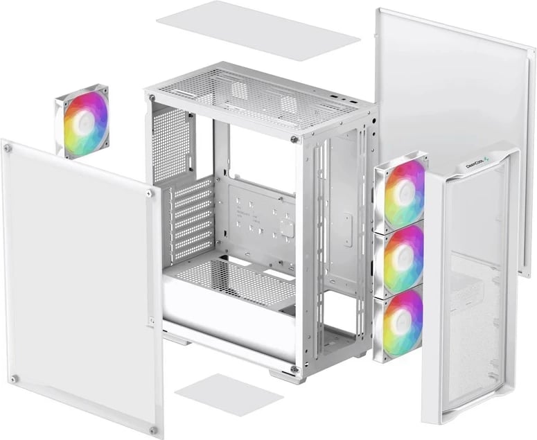 Kasë DEEPCOOL CC560 MESH V2 WH Midi Tower, Bardhë