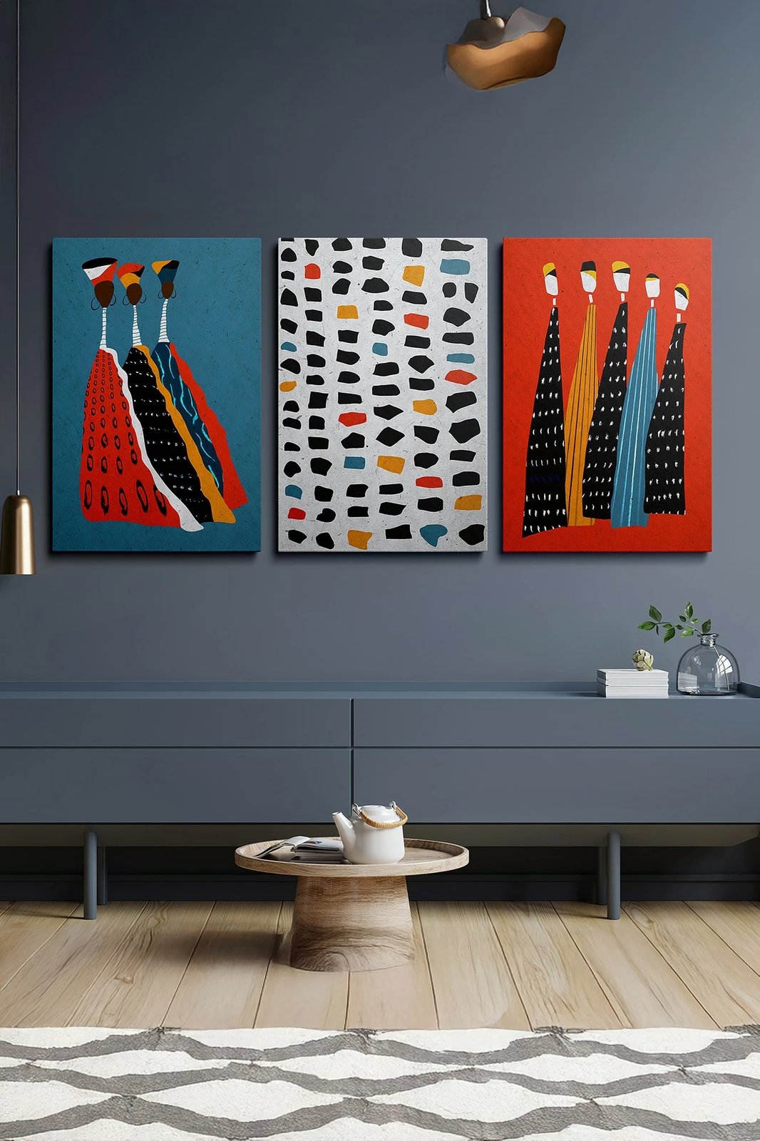 Pikturë dekorative në kanavacë (3 pjesë), Wallity, Ersycnvs9, 70x100cm