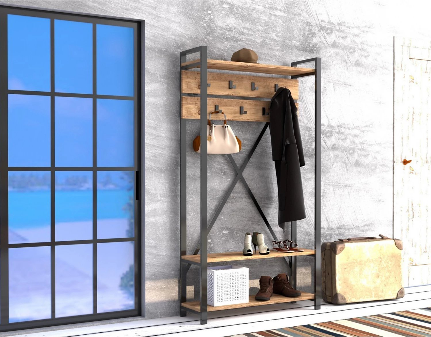 Raft druri FH8943.01, 90x34x180 cm