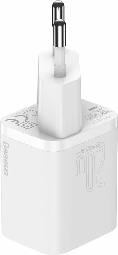 Karikues muri Baseus Super Si 1C, 20W, USB-C, i bardhë Karikues muri Baseus Super Si 1C, 20W, USB-C, i bardhë