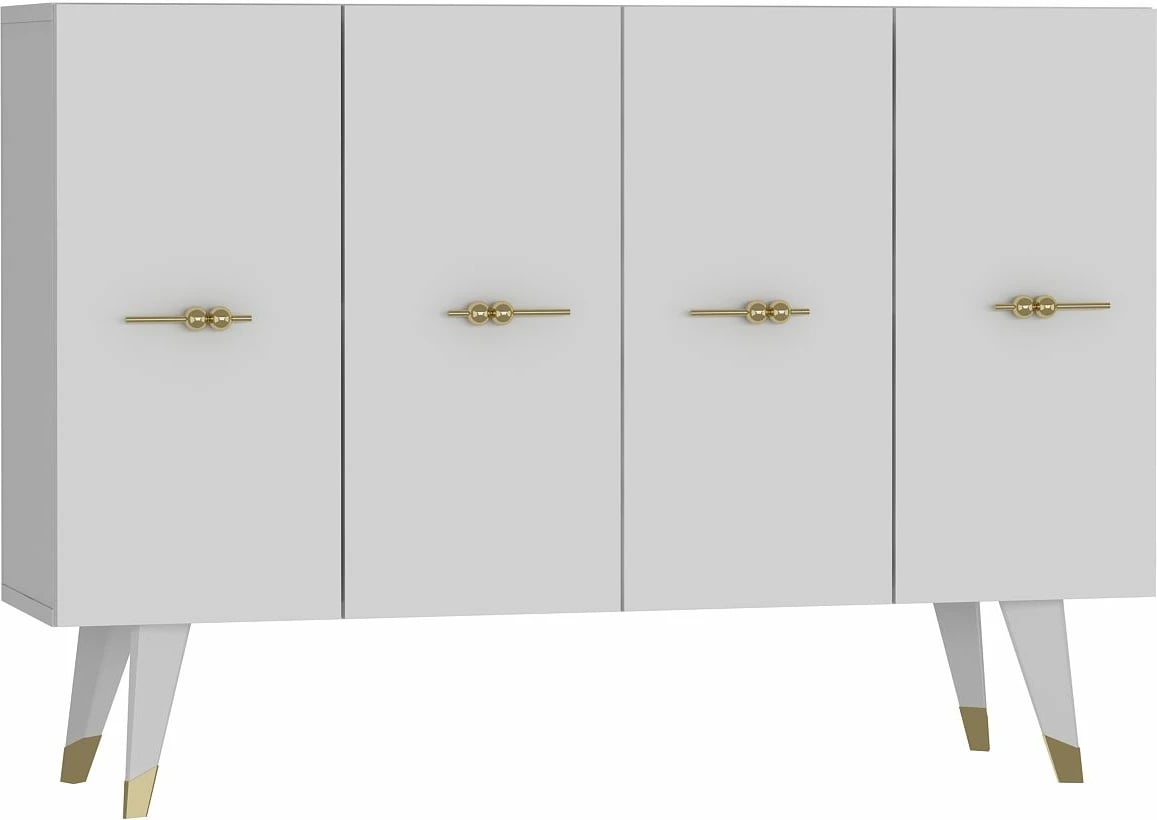 Konsol Skye Decor, ngjyrë ari dhe e bardhë, Quart Salkım