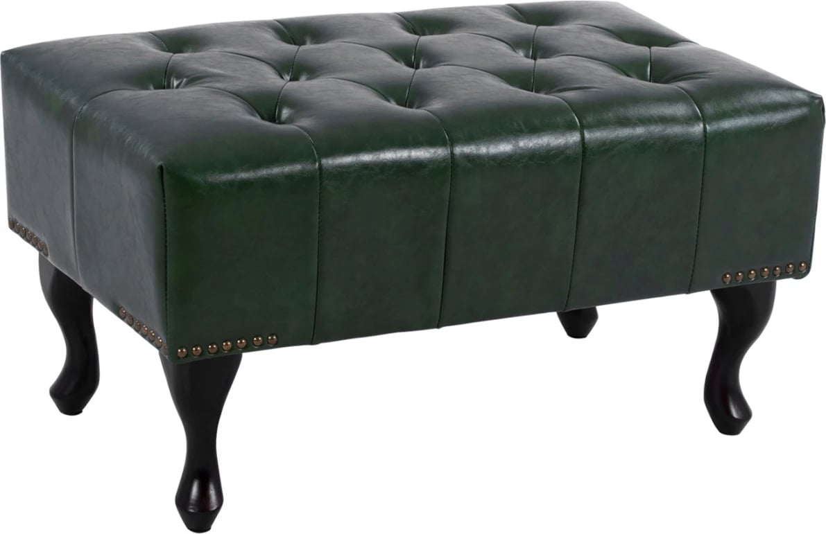 Puf Chesterfield Emma, ngjyrë cypress, FH226.08, 80x45x39 cm