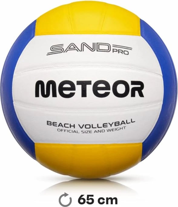 Top plazhi Meteor, bardhë/kaltër/verdhë