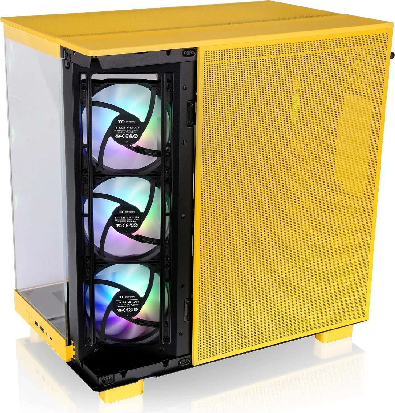 Kasë Thermaltake View 380 XL TG ARGB Bumblebee, Midi Tower, xham i temperuar, ARGB, e verdhë