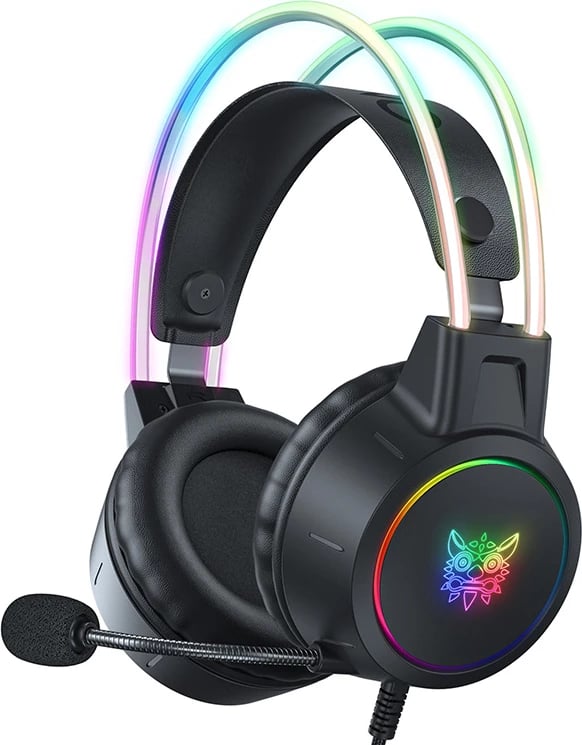Kufje gaming ONIKUMA x15 PRO me mikrofon, RGB, të zeza