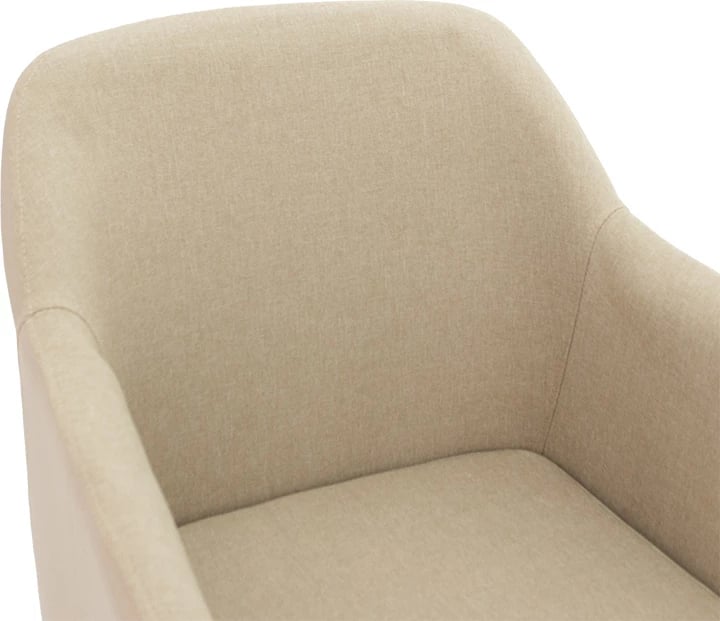 Karrige Safira, pëlhurë PU, bezhë-natyrale, 57x58x84cm