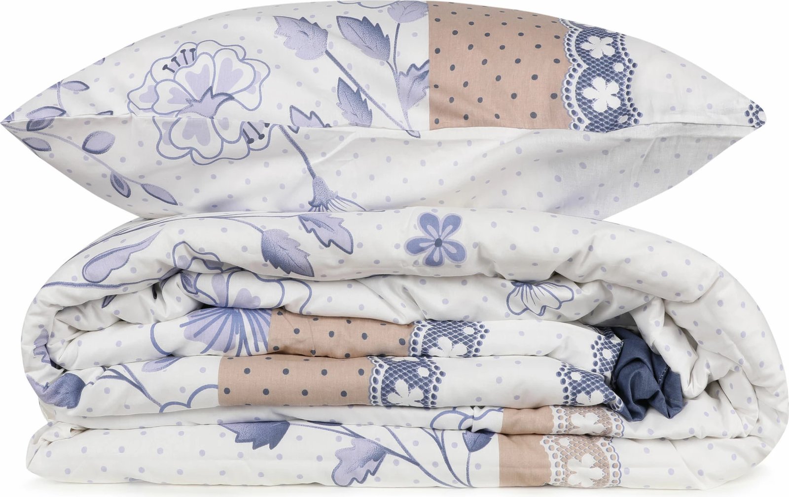 Set mbulesë për jorgan njëpersonësh Ranforce, L'essentiel, Sudenaz, blu