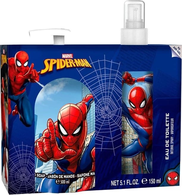 Set Eau de Toilette dhe sapun për duar unisex Marvel Spiderman 150ml + 500ml