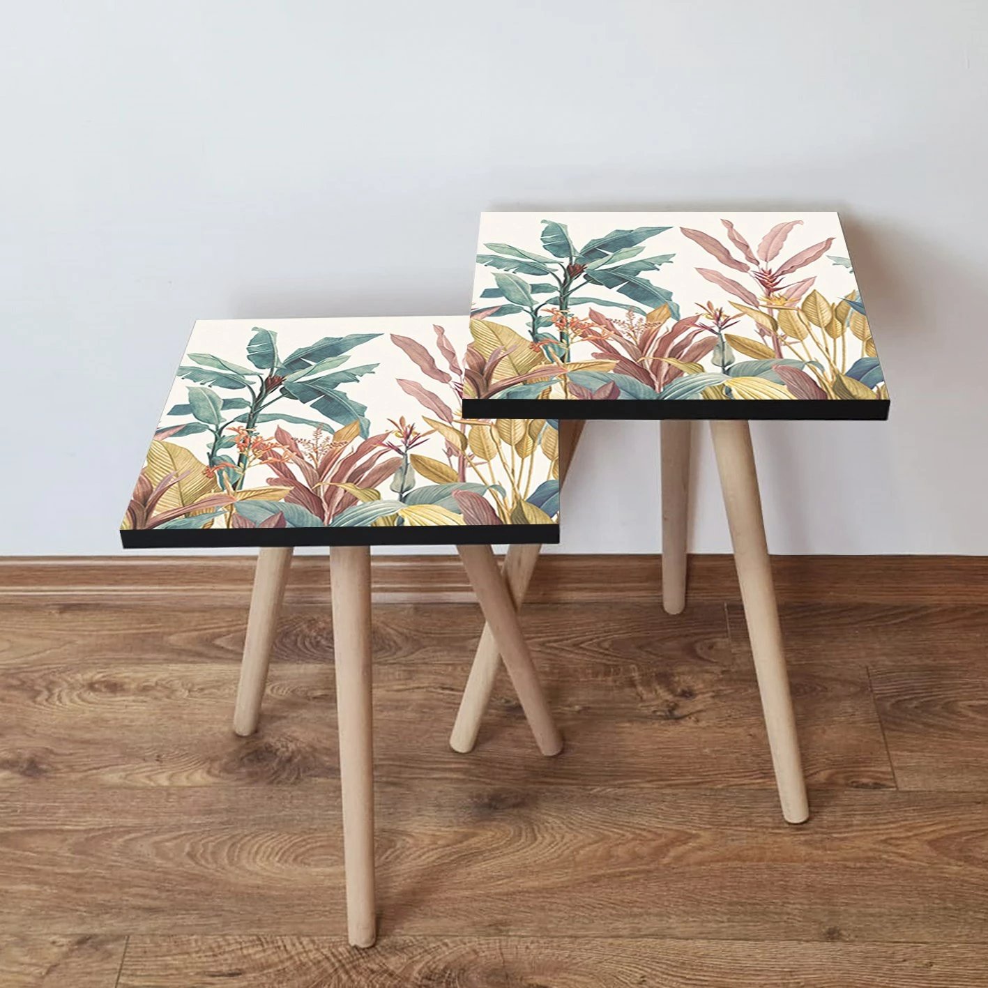 Tavolina ndihmëse të mbivendosura, 2 copë, dizajn shumëngjyrësh, Skye Decor, 2Shp198