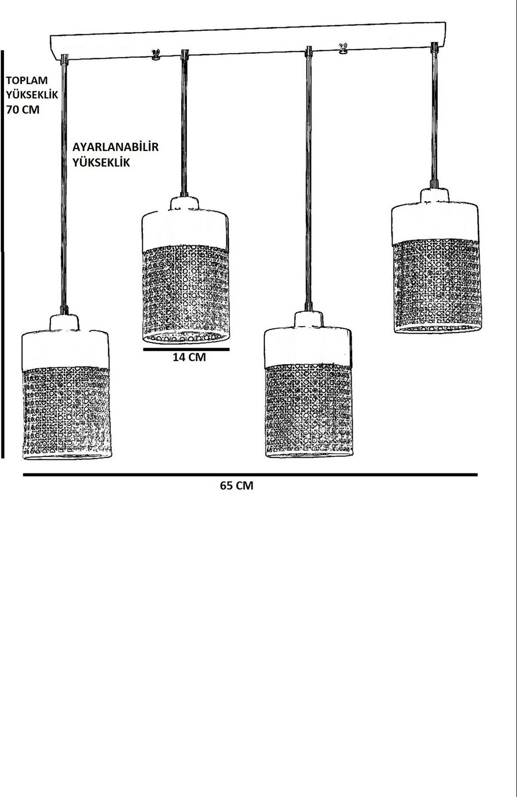 Llambë tavani Opviq, rattan dhe e zezë, 8705-6 Llambë tavani Opviq, rattan dhe e zezë, 8705-6