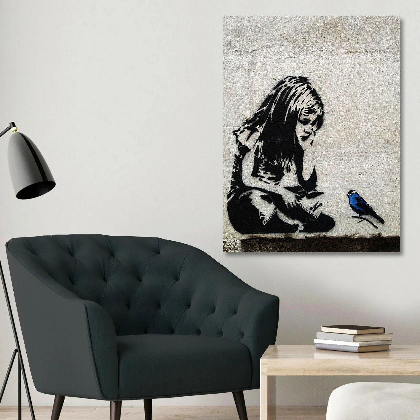 Pikturë dekorative në kanavacë, Banksy, shumëngjyrëshe, KNV4564_70100, 70x100cm