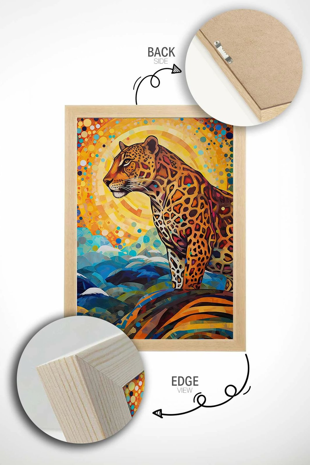 Pikturë dekorative me kornizë, shumëngjyrëshe, Wallity, Mscartmdl9