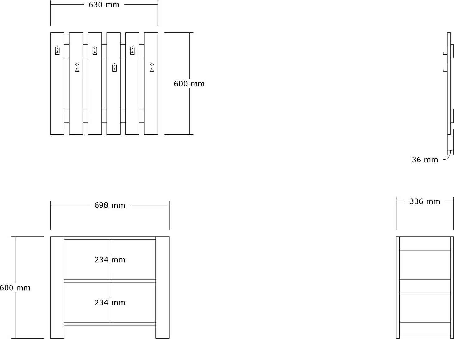 Stendë korridori Skye Decor, ngjyrë arre, Friends