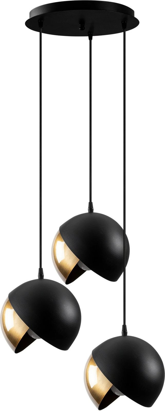 Llambë tavani Opviq, Berceste - 252-S2, e zezë dhe ari, lartësi e rregullueshme, 40x114cm