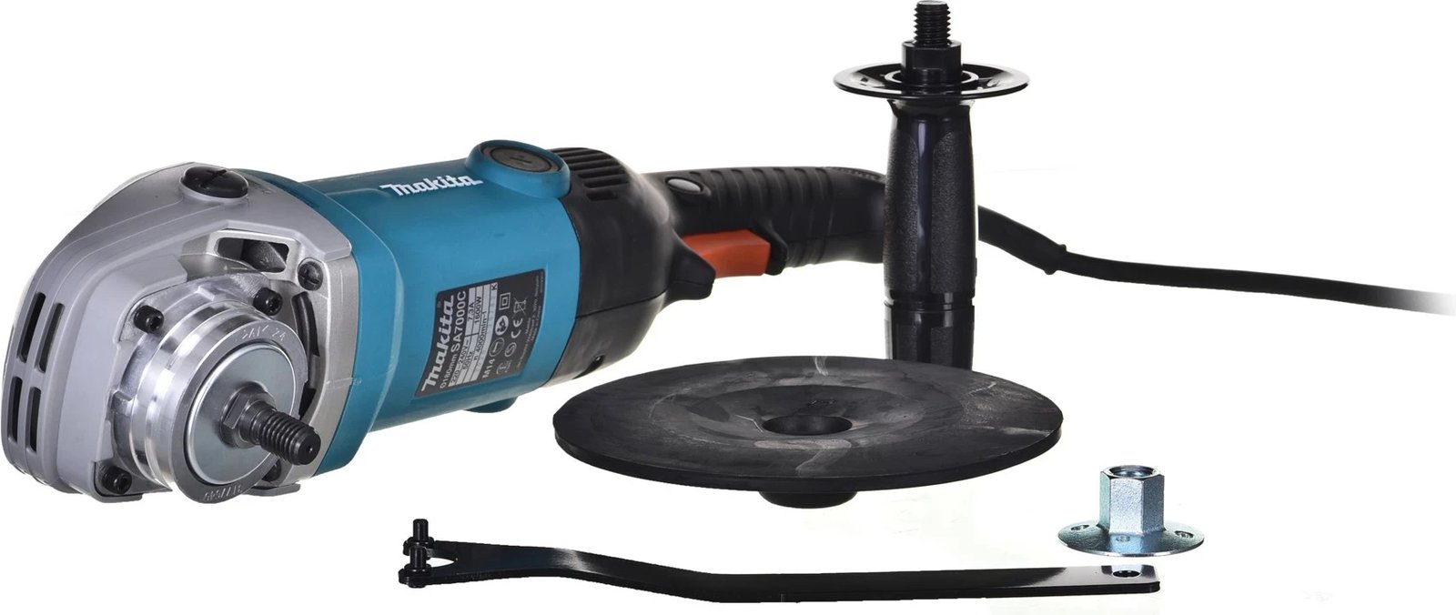 Makita SA7000C, 4000 RPM, 1600 W, Portativ, Zi, Cian, Argjendtë