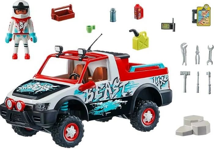 Set lodrash Playmobil City Life 71430, makinë garash RC, 74 pjesë