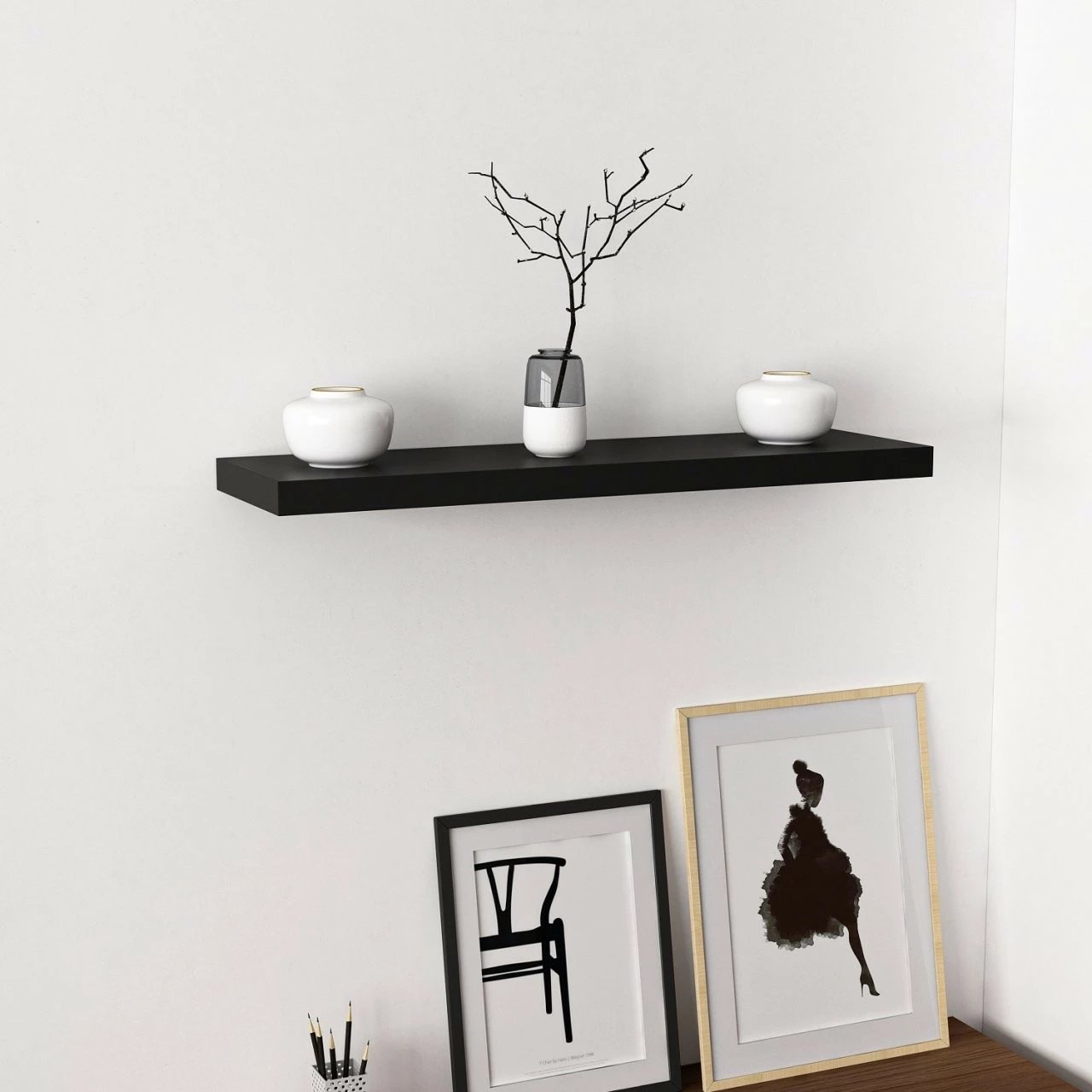 Raft muri Skye Decor, i zi, 80 cm Raft muri Skye Decor, i zi, 80 cm